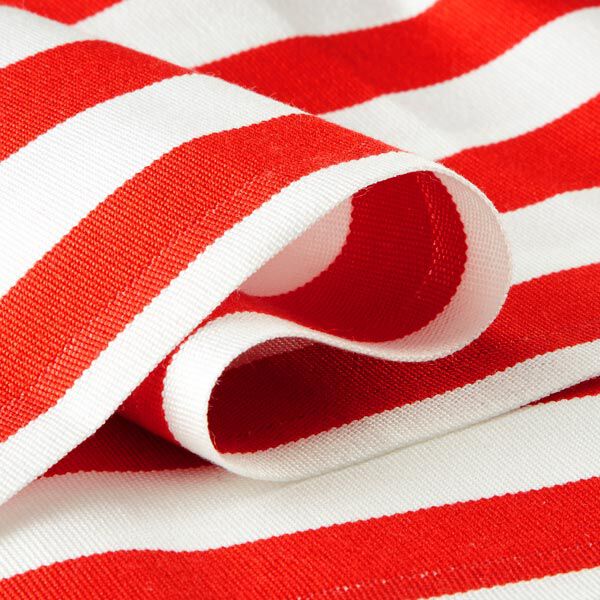 Outdoor Deckchair fabric Longitudinal stripes, 44 cm – red,  image number 2