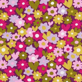 Cotton Jersey colourful flowers | Poppy Fabrics – grape, 