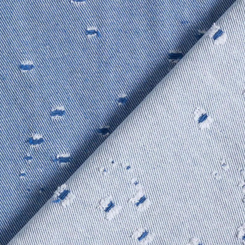 Denim cotton mix distressed look – royal blue,  image number 3