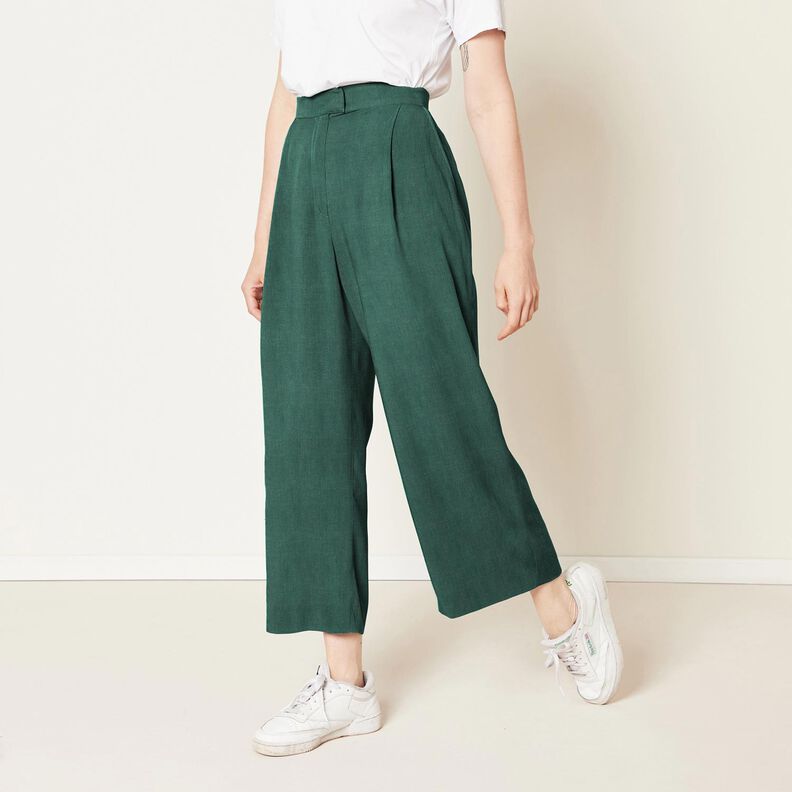 Linen fabric Ramie mix medium – dark green,  image number 5