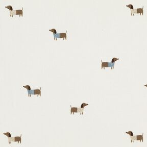 Cotton Jersey happy dachshunds – ivory, 