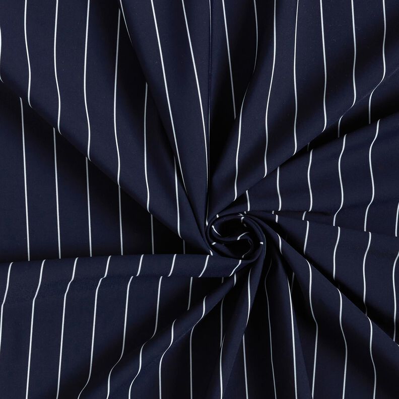 stretch pinstripe trouser fabric – midnight blue/white,  image number 3