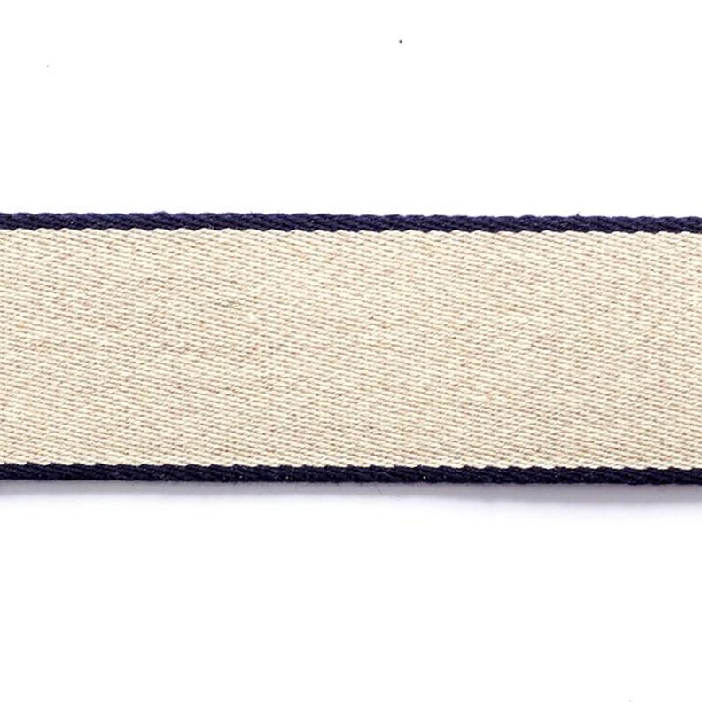 Belt Webbing [ 3,5 cm ] – navy blue/beige,  image number 1