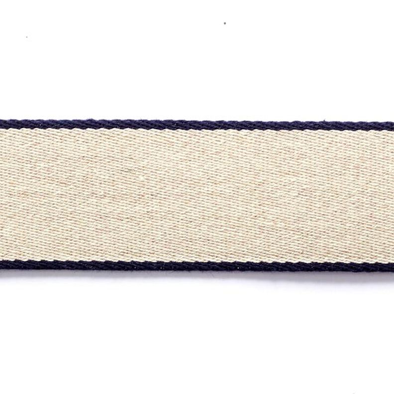 Belt Webbing  [ 3,5 cm ] – navy blue/beige,  image number 1