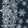 French Terry Ice Flowers Border Fabric | Glitzerpüppi – midnight blue/white,  thumbnail number 5
