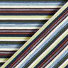 Viscose Jersey colourful stripes with glitter – navy blue/lime green,  thumbnail number 4