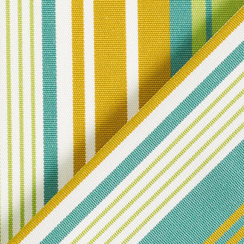 awning fabric Blurred Stripes – mustard/light green,  image number 5