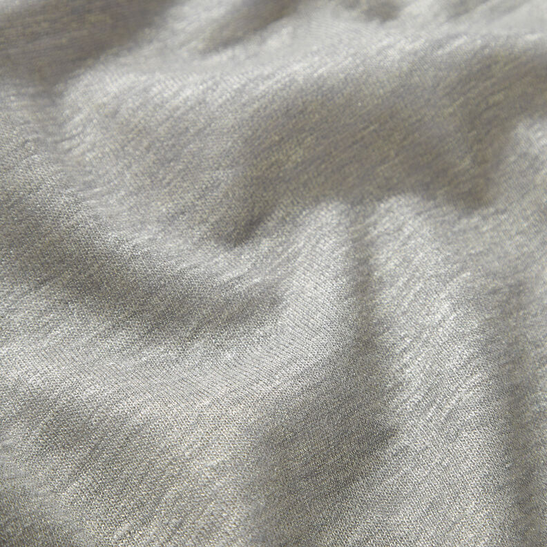 Shimmer melange linen jersey – elephant grey/silver,  image number 2