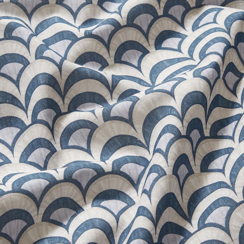 Cotton Poplin elegant arches – blue grey/light taupe, image number 2