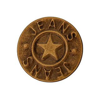 Patent Jeans Button Star – antique gold metallic, 