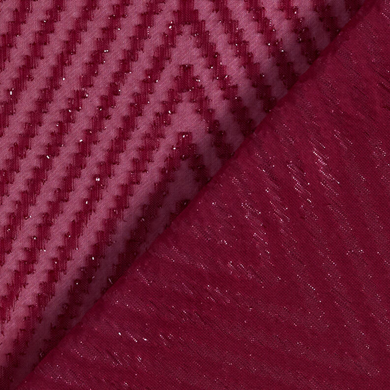 zig zag glittery chiffon – burgundy,  image number 4