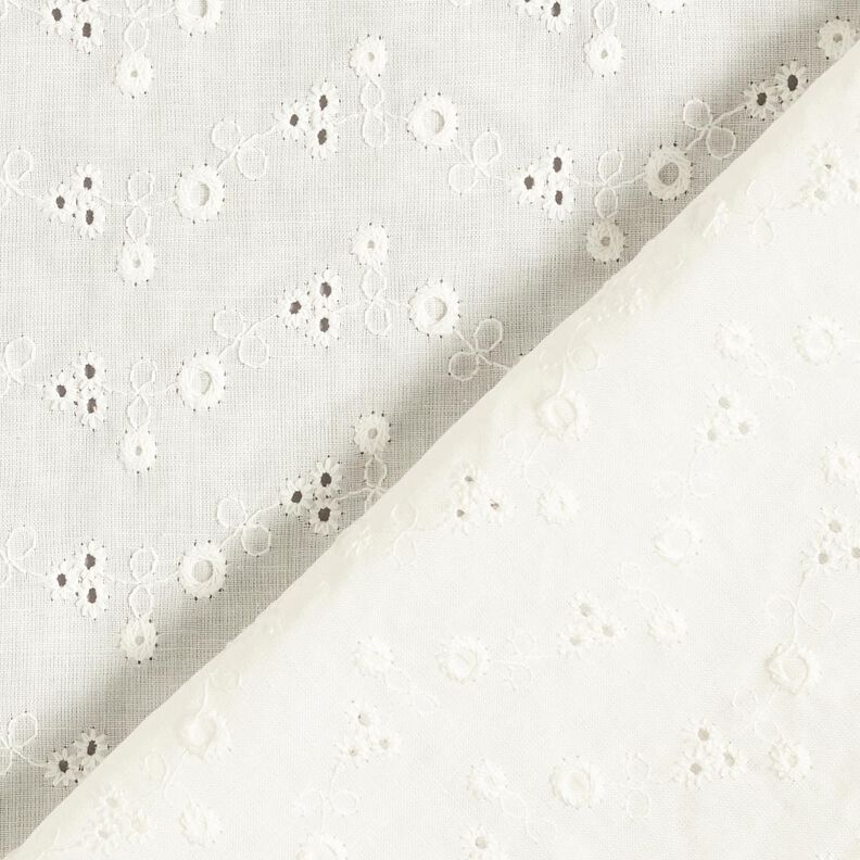 Cotton Batiste Broderie Anglaise Little flowers – offwhite,  image number 4