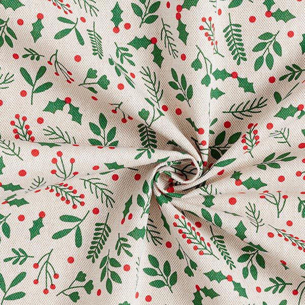 Decor Fabric Half Panama Classic Mistletoe – beige/green, image number 3