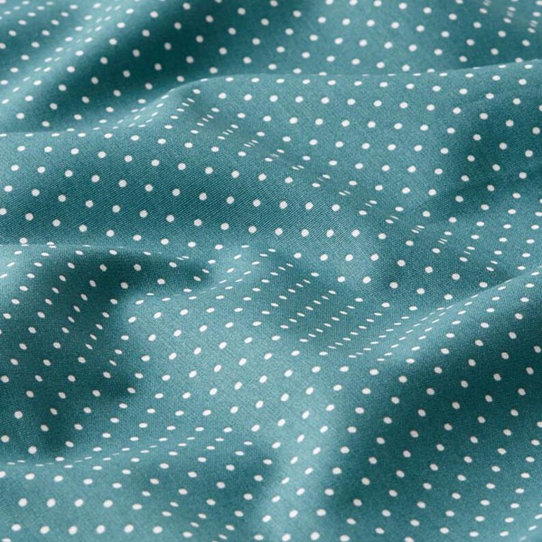 Cotton Poplin Little Dots – petrol/white,  image number 2