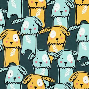 Cotton Jersey floppy-eared dogs | Poppy Fabrics – dark green, 