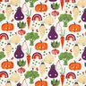 French Terry happy vegetables – ivory,  thumbnail number 1