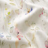 Watercolour flowers linen cotton blend – white,  thumbnail number 2