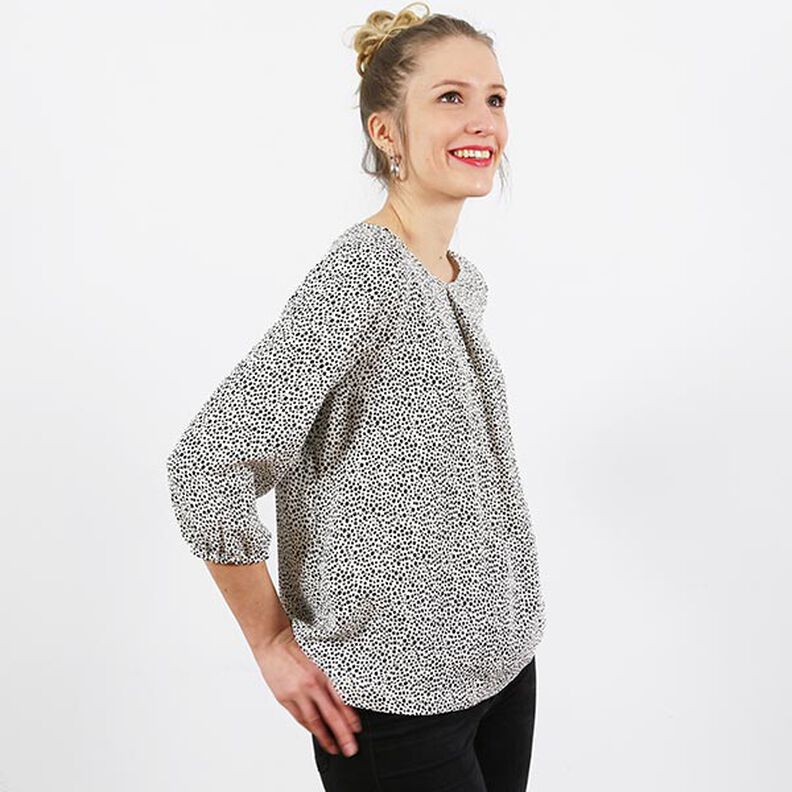 FRAU SUKI - slip-on blouse with box pleats, Studio Schnittreif | XS - XXL,  image number 3