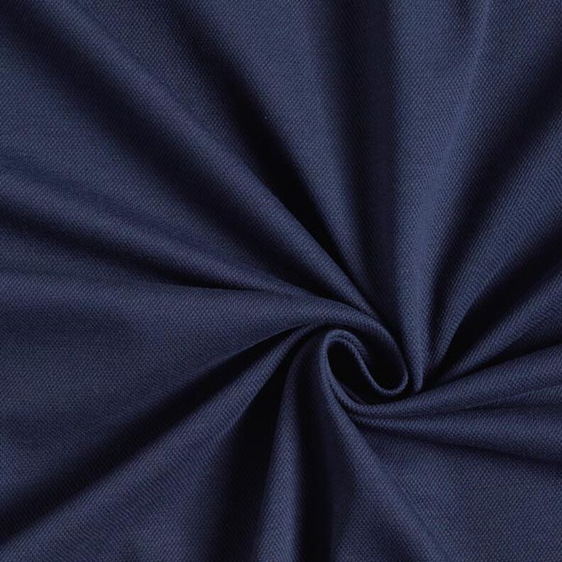 Cotton Jersey Fine Piqué – navy blue,  image number 1