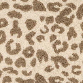 Teddy Fur leopard print – natural/dark taupe, 