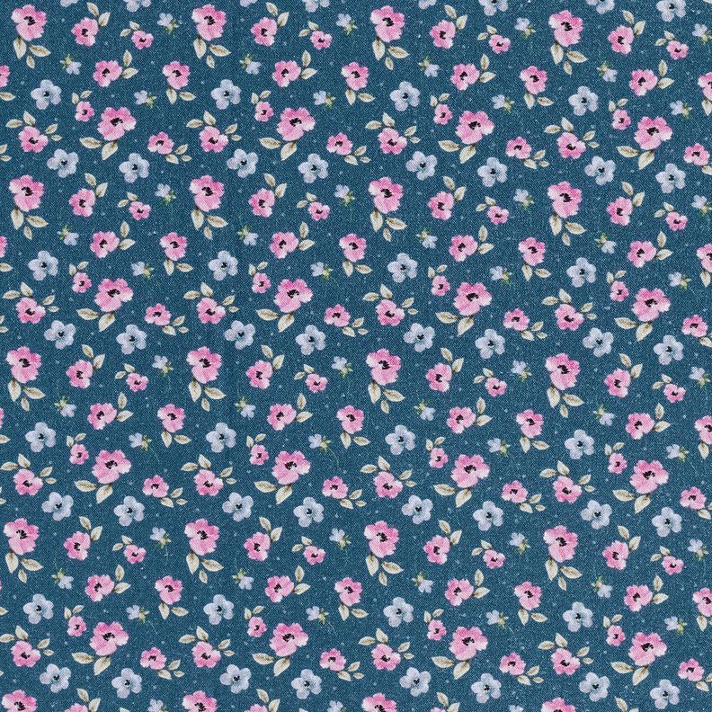 Cotton Poplin Fine Flowers – blue/pastel violet,  image number 1