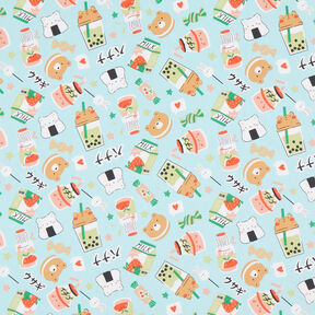 Cotton Poplin Manga Snacks – eucalyptus, 