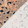 Viscose Jersey Painted Flowers – midnight blue/peach orange,  thumbnail number 4
