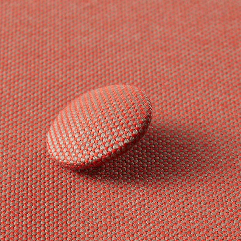 Covered Button - Outdoor Decor Fabric Agora Panama - red,  image number 2