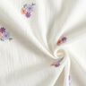 Double Gauze/Muslin embroidered flowers | Poppy Fabrics – white,  thumbnail number 3