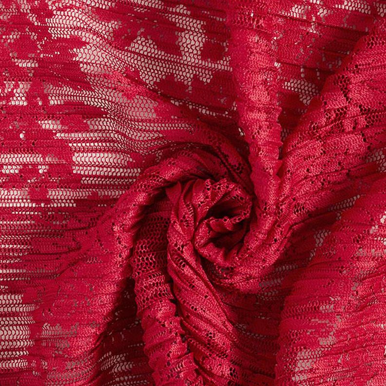 Floral Pleated Lace – carmine,  image number 5