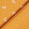 Double Gauze/Muslin delicate butterflies – curry yellow,  thumbnail number 4