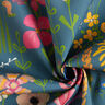 Outdoor Fabric Canvas Birds and flowers – steel blue,  thumbnail number 3