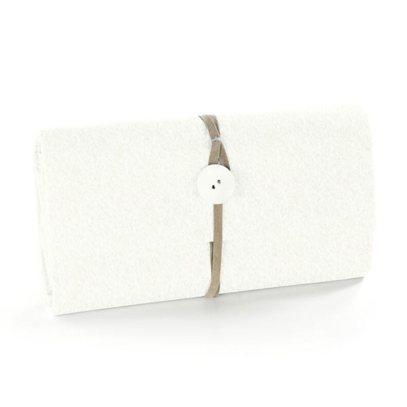 Felt 90 cm / 1 mm thick – white,  image number 4