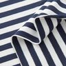 French Terry Yarn-Dyed Stripes – offwhite/navy blue,  thumbnail number 3