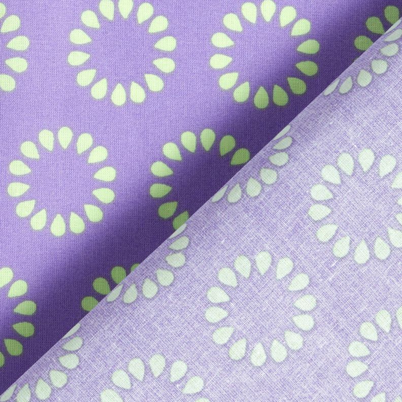 Coated Cotton Colourful Circles – lavender/May green, image number 4