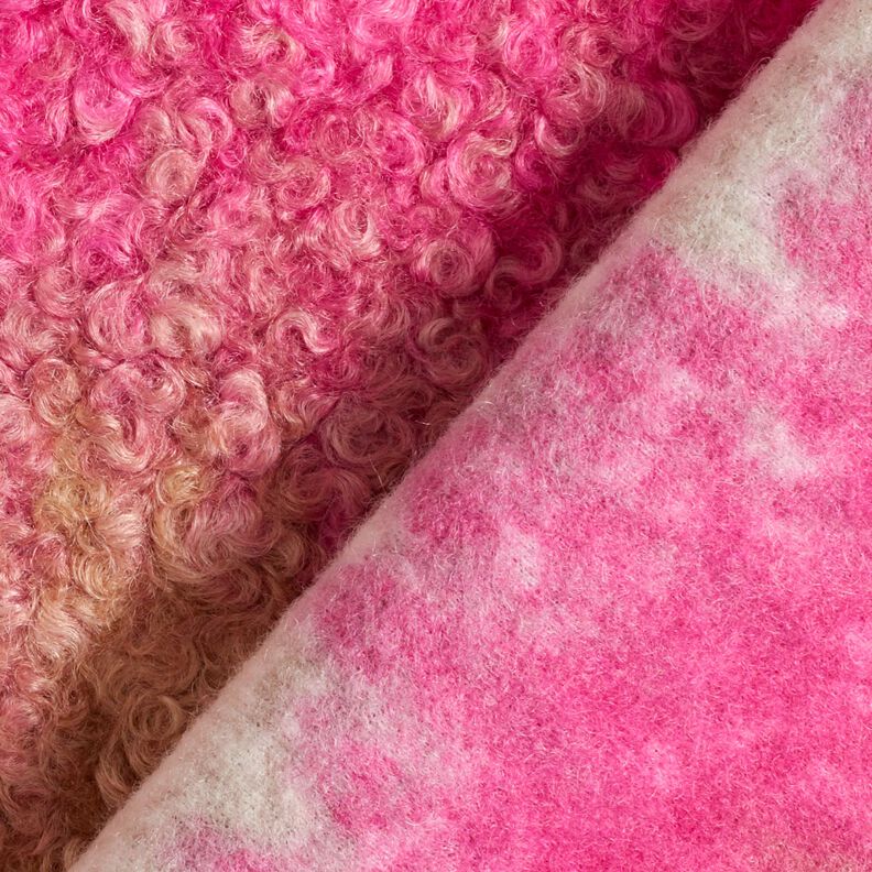 Coat Fabric Knit Bouclé colour gradient – cashew/pink, image number 4