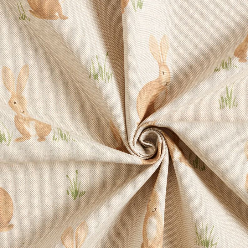 Decor Fabric Half Panama hares – natural/light brown,  image number 3