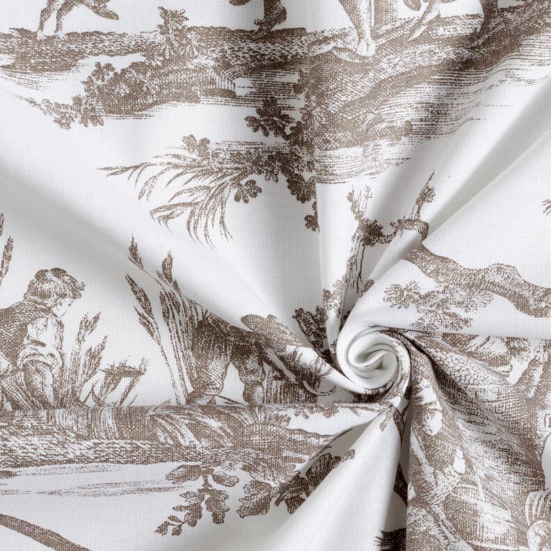 Decor Fabric Half Panama happy dancers 280 cm – taupe/white,  image number 3