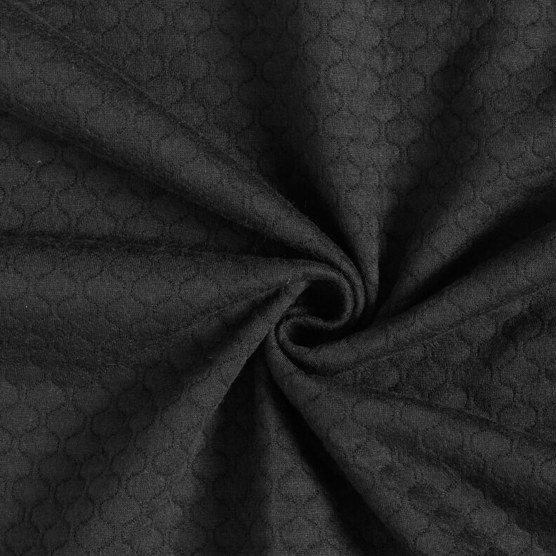 Quilted jersey waves – black, image number 4