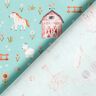 Cotton Poplin cute farm – eucalyptus/peach orange,  thumbnail number 4