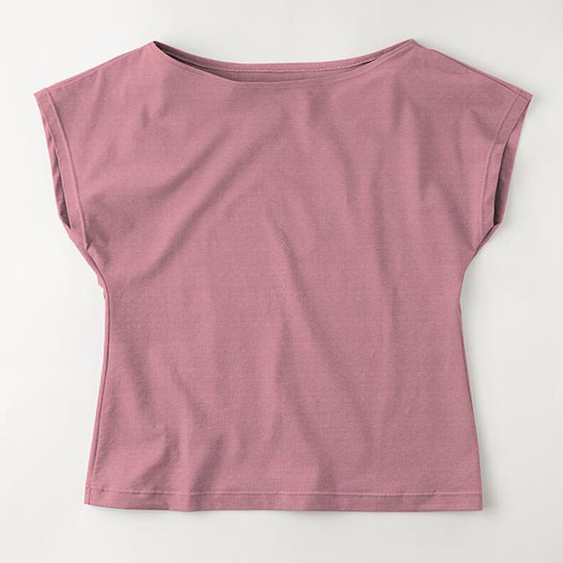 Medium Cotton Jersey Plain – dark dusky pink,  image number 8