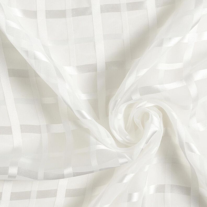 Chiffon window check – white,  image number 3