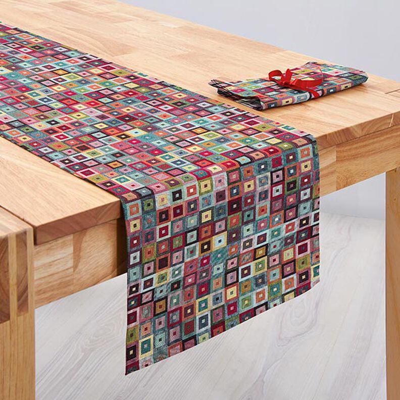 Decor Fabric Tapestry Fabric cubes – petrol,  image number 9