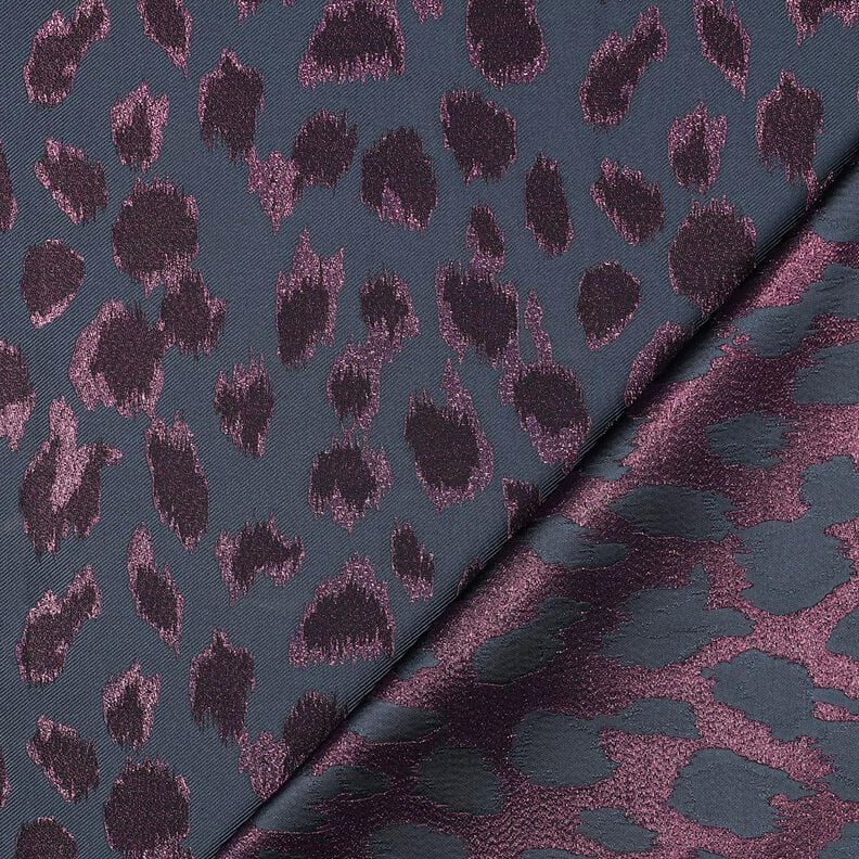 Jacquard leopard print Metallic | Poppy Fabrics – anthracite,  image number 4