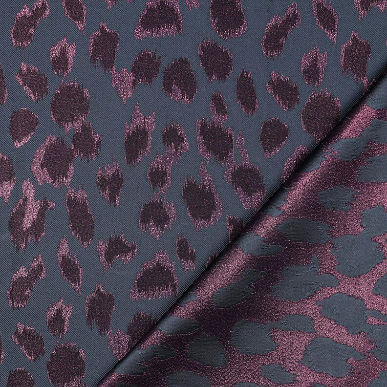 Jacquard leopard print Metallic | Poppy Fabrics – anthracite, image number 4