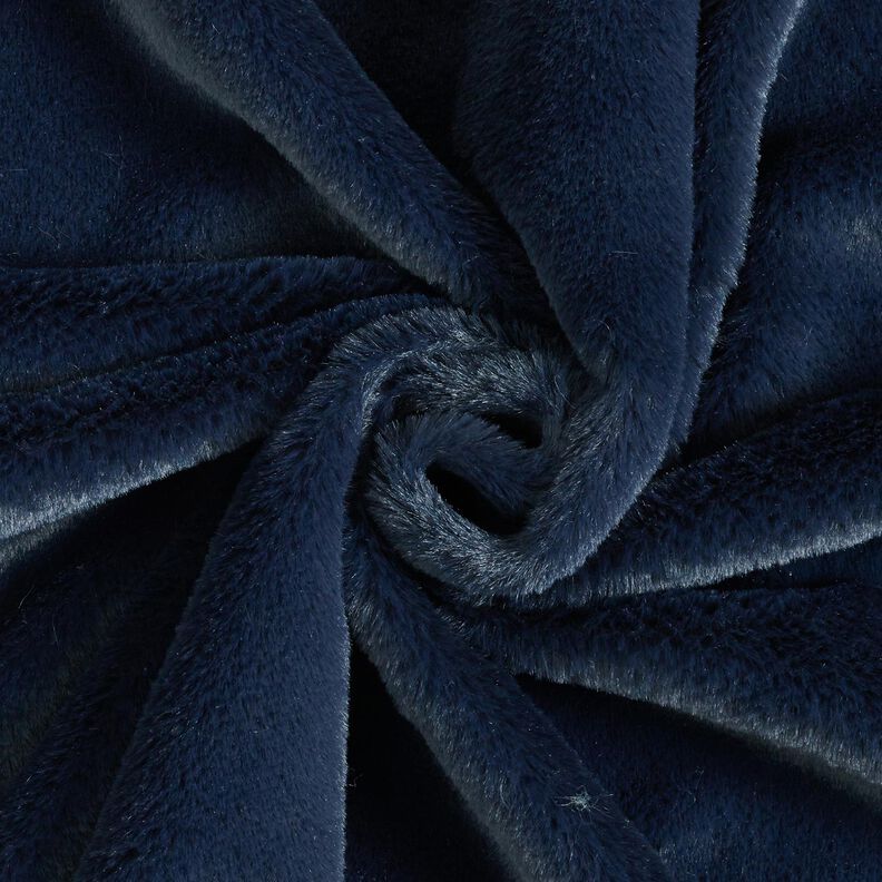 Plain faux fur – navy blue,  image number 1