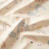 Raincoat Fabric colourful rainbows Digital Print – cream,  thumbnail number 3
