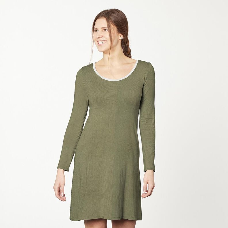 Ribbed Jersey fine 2-1-1-1 ribs – light khaki,  image number 7