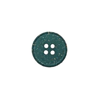 Recycled 4-Hole Hemp/Polyester Button – dark green, 