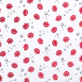 Cotton Jersey Shells Metallic – white/red, 